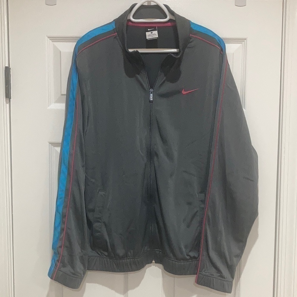 NIKE Men's Practice OT Grey Basketball Zip-Up Training Jacket
